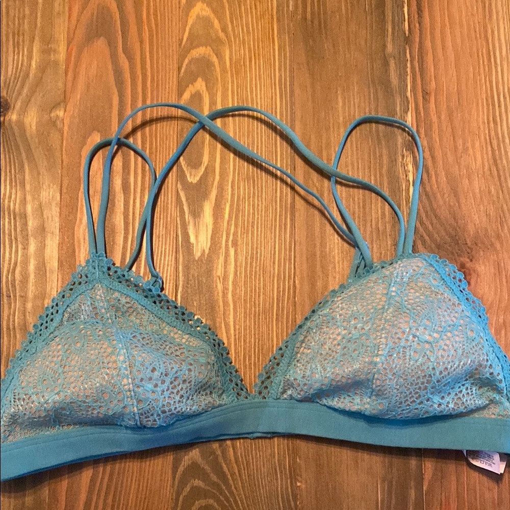 Victoria’s Secret Lace Triangle Bralette in Blue